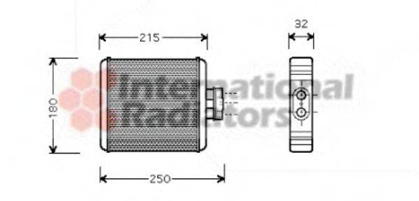 VAN WEZEL 58006196 Теплообмінник, опалення салону