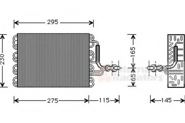 VAN WEZEL 5800V171 Випарник, кондиціонер