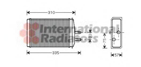 VAN WEZEL 76006016 Теплообмінник, опалення салону