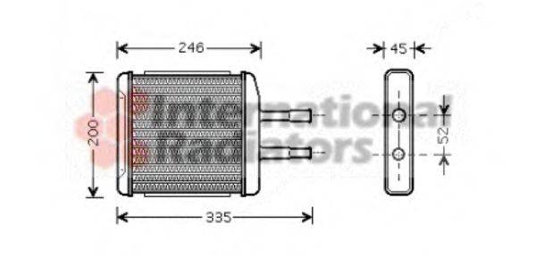 VAN WEZEL 81006059 Теплообмінник, опалення салону