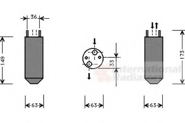 VAN WEZEL 8100D022 Осушувач, кондиціонер