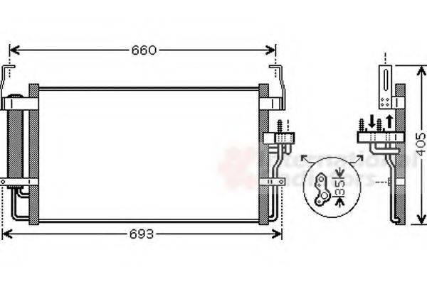 VAN WEZEL 82005092 Конденсатор, кондиціонер