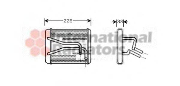 VAN WEZEL 83006048 Теплообмінник, опалення салону