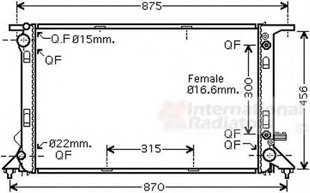 VAN WEZEL 03002291 Радіатор, охолодження двигуна