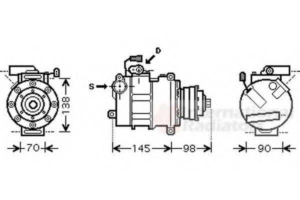 VAN WEZEL 0300K288 Компресор, кондиціонер