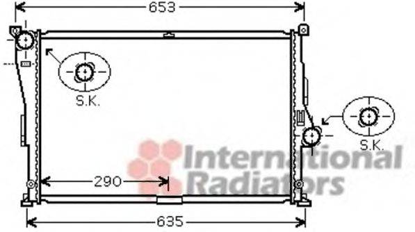 VAN WEZEL 06002335 Радіатор, охолодження двигуна