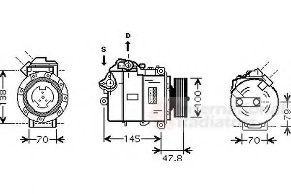 VAN WEZEL 0600K331 Компресор, кондиціонер