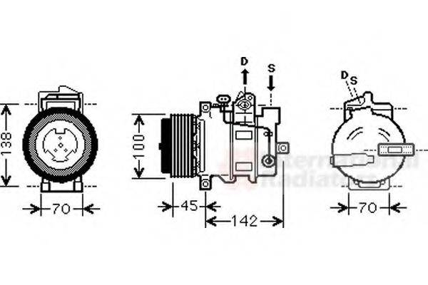 VAN WEZEL 3000K430 Компресор, кондиціонер