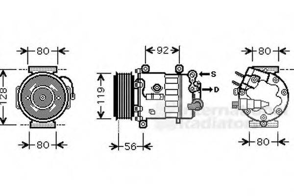 VAN WEZEL 4000K320 Компресор, кондиціонер