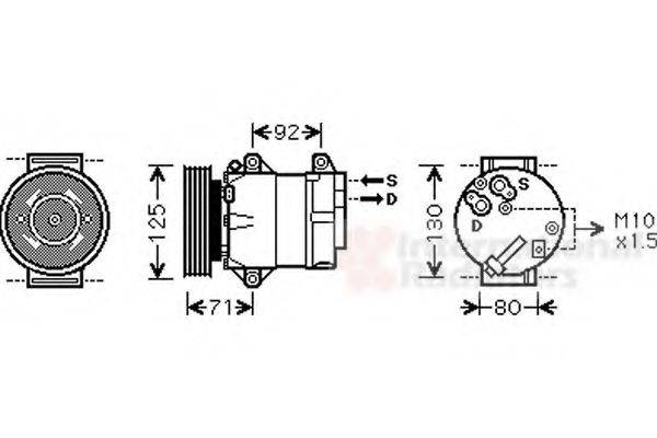 VAN WEZEL 4300K441 Компресор, кондиціонер