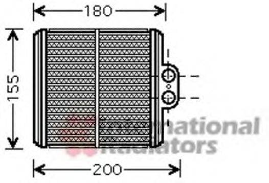 VAN WEZEL 52006093 Теплообмінник, опалення салону