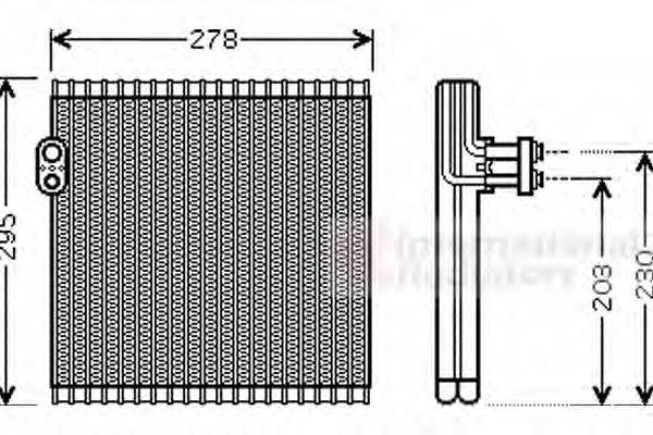 VAN WEZEL 5300V485 Випарник, кондиціонер