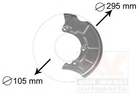 VAN WEZEL 5888371 Відбивач, диск гальмівного механізму