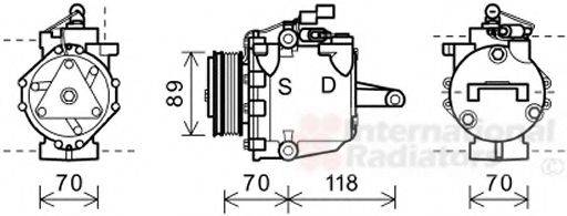 VAN WEZEL 3200K224 Компресор, кондиціонер