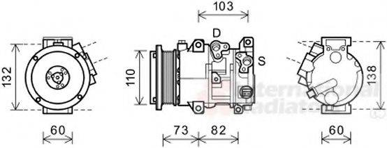 VAN WEZEL 5300K599 Компресор, кондиціонер