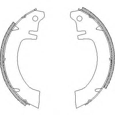 WOKING Z401200 Комплект гальмівних колодок