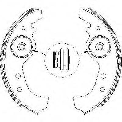 WOKING Z401501 Комплект гальмівних колодок