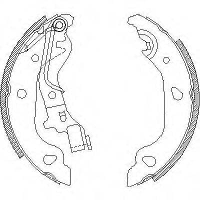 WOKING Z409800 Комплект гальмівних колодок
