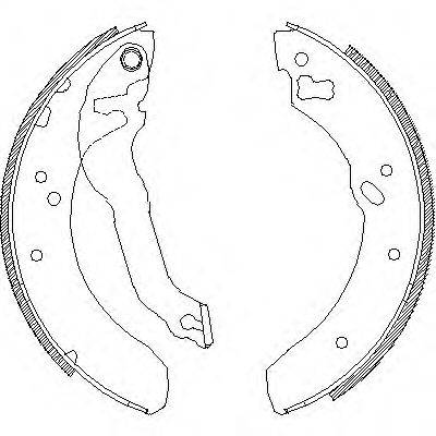 WOKING Z411400 Комплект гальмівних колодок