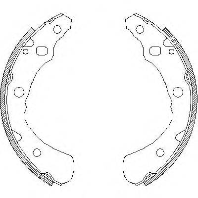 WOKING Z417400 Комплект гальмівних колодок