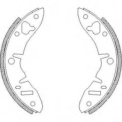 WOKING Z422000 Комплект гальмівних колодок