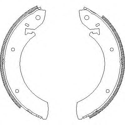 WOKING Z424500 Комплект гальмівних колодок