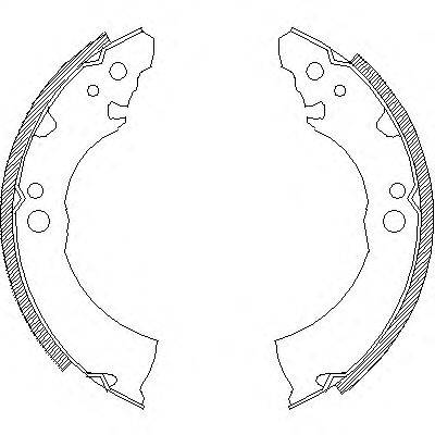 WOKING Z433100 Комплект гальмівних колодок