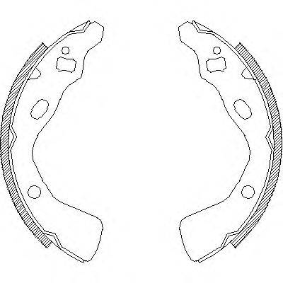 WOKING Z438200 Комплект гальмівних колодок
