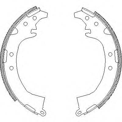 WOKING Z438700 Комплект гальмівних колодок