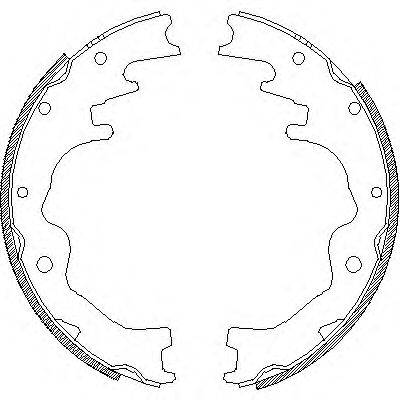 WOKING Z438800 Комплект гальмівних колодок