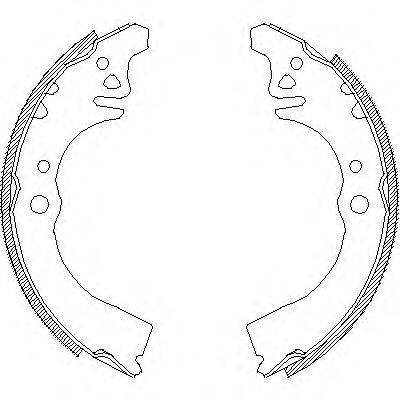 WOKING Z438900 Комплект гальмівних колодок