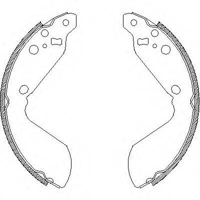 WOKING Z466900 Комплект гальмівних колодок