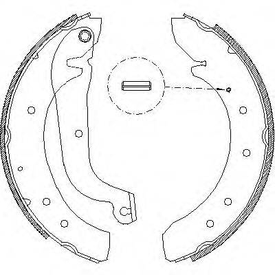 WOKING Z471901 Комплект гальмівних колодок