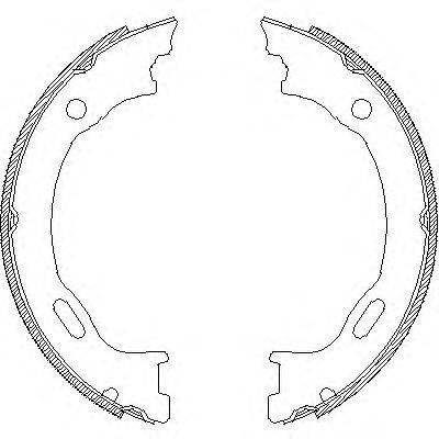 WOKING Z470701 Комплект гальмівних колодок, стоянкова гальмівна система