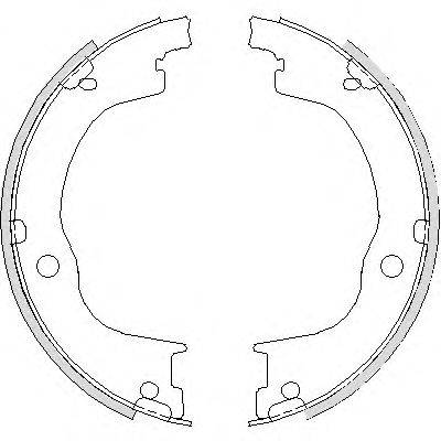 WOKING Z474900 Комплект гальмівних колодок, стоянкова гальмівна система