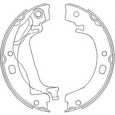 WOKING Z475300 Комплект гальмівних колодок, стоянкова гальмівна система