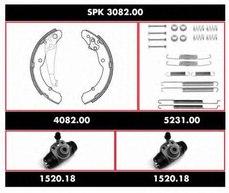 WOKING SPK308200 Комплект гальм, барабанний гальмівний механізм