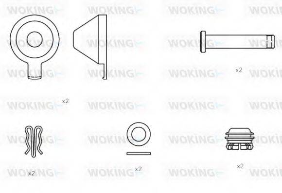 WOKING ACA851900 Комплектуючі, колодки дискового гальма