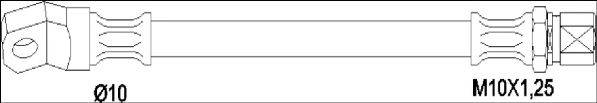 WOKING G190412 Гальмівний шланг