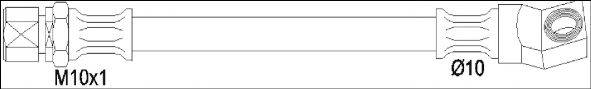 WOKING G195001 Гальмівний шланг