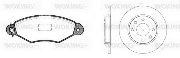 WOKING 8743300 Комплект гальм, дисковий гальмівний механізм