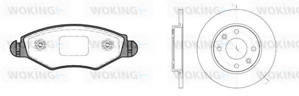 WOKING 8743304 Комплект гальм, дисковий гальмівний механізм