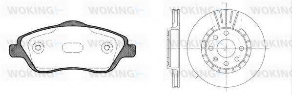 WOKING 8674304 Комплект гальм, дисковий гальмівний механізм