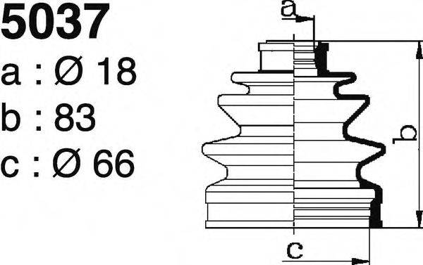 DEPA 5037 Комплект пильника, приводний вал