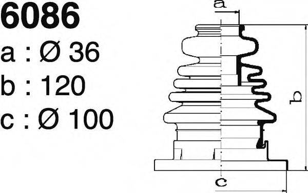 DEPA 6086 Комплект пильника, приводний вал