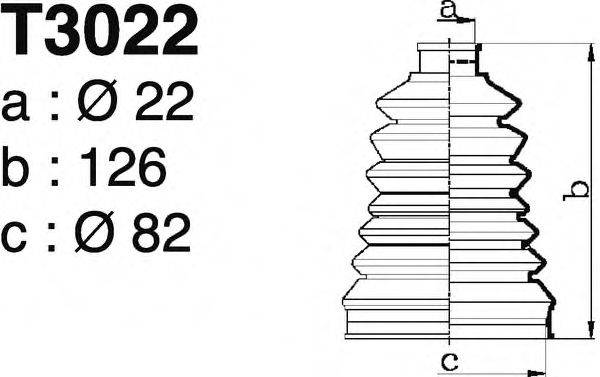 DEPA T3022 Комплект пильника, приводний вал