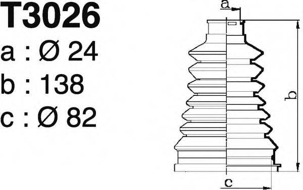 DEPA T3026 Комплект пильника, приводний вал