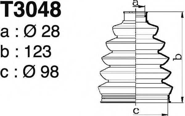 DEPA T3048 Комплект пильника, приводний вал