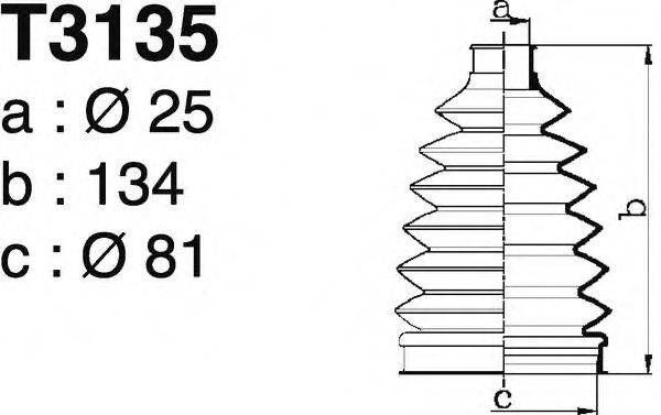 DEPA T3135 Комплект пильника, приводний вал