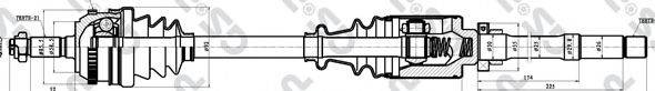 GSP 210174 Приводний вал